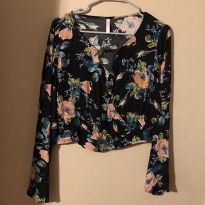 Large flowy flower crop top from target.